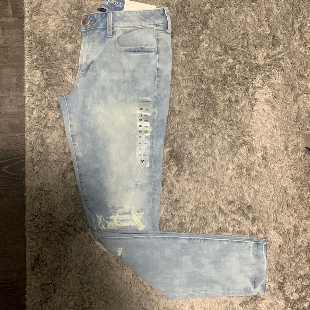 American Eagle Jeans. Size 10 Long. Super Super Stretch x4.